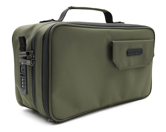 Estuche de almacenamiento a prueba de olores: Caja de viaje con cerradura TSA y divisores