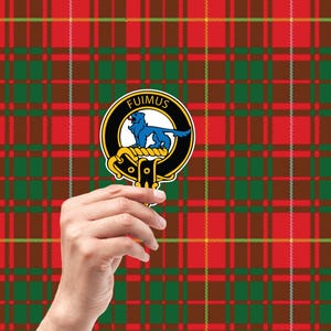 Bruce Clan Crest,  Clan Stickers, Scottish Clan Sticker, Scotland, Water Bottle Sticker, Laptop Sticker, Car Sticker, Car Window Decals