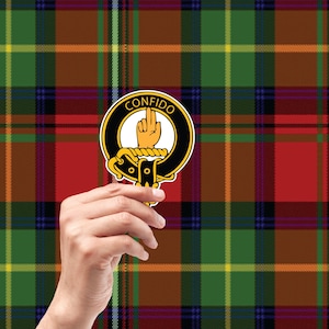 Boyd Clan Crest,  Clan Stickers, Scottish Clan Sticker, Scotland, Water Bottle Sticker, Laptop Sticker, Car Sticker, Car Window Decals