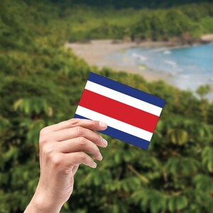 Costa Rico Flag Sticker,  International Sticker, Nations Flag Sticker, Water Bottle Sticker, Laptop Sticker, Car Sticker, Car Window Decals
