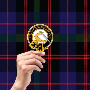 GUTHRIE Clan Crest, Clan Stickers, Scottish Clan Sticker, Scotland, Water Bottle Sticker, Laptop Sticker, Car Sticker, Car Window Decals