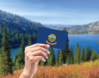 2-Pack Idaho State Flag Stickers - 5x3 Inch Premium Vinyl Decals Made In USA