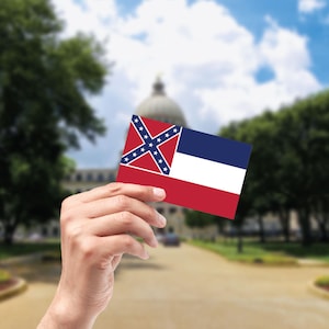 MISSISSIPPI State Flag Sticker, United States Flag, Sticker, State Flags, Water Bottle Sticker, Laptop Sticker, Car Sticker, Window Decal