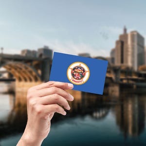 MINNESOTA State Flag Sticker, United States Flag, Sticker, State Flags, Water Bottle Sticker, Laptop Sticker, Car Sticker, Window Decal
