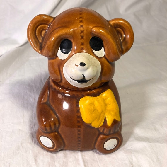 Bear Honey Pot Table Server Ceramic Houston Feeds 1982 Etsy