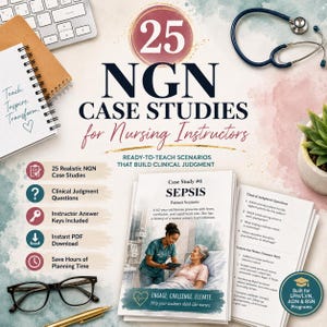 NGN Case Studies for Nursing Instructors | 25 Next Gen NCLEX Scenarios | Clinical Judgment Teaching Resource PDF