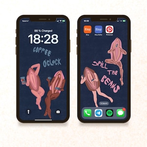 Papier peint esthétique café pour iPhone – Art abstrait dessiné à la main avec une texture de papier kraft | Fond de téléphone vintage féminin