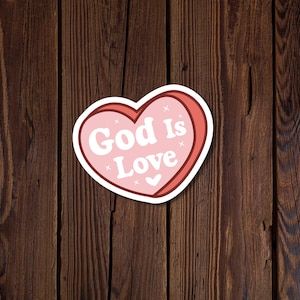 God Is Love Vinyl Aufkleber: Wasserfester Christlicher Aufkleber für Laptop, Auto, Journal