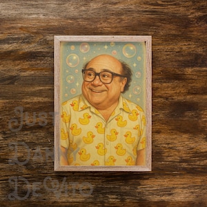 Danny DeVito - Impressão artística - Arte para banheiro - Retrato - Frank Reynolds - Arte de parede para impressão