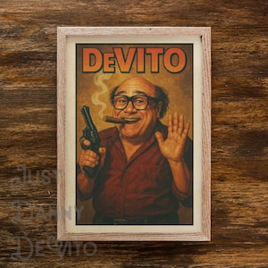 Danny DeVito - Pôster Vintage - Impressão Artística - Arte de Parede para Imprimir - Frank Reynolds - Sempre Ensolarado na Filadélfia