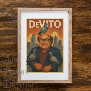 Danny DeVito na Filadélfia - Pôster Vintage - Impressão Artística - Arte de Parede para Imprimir - Frank Reynolds - Sempre Ensolarado na Filadélfia