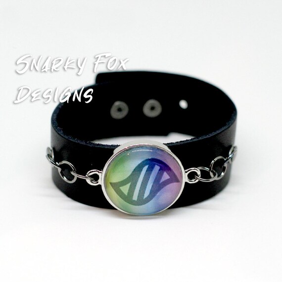 Pokemon Mega Stone Leather Cuff Bracelet Etsy