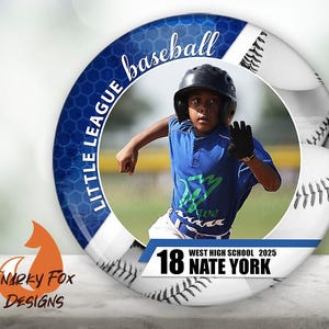 Baseball Team Custom Photo Pin