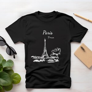 Paris France Eiffel Tower Graphic Tee, France Lover Shirt, French Travel Tee, Unisex Parisian T-Shirt, Gift for Travelers,