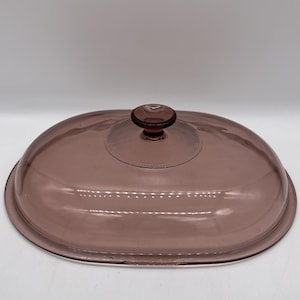Tapa de repuesto ovalada tipo domo para cacerola Pyrex Vision CRANBERRY V-34-C