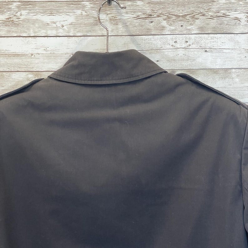 Vintage '87 Neptune Garment Co Womens 14L Jacket Army Black Removable Liner Vest image 12