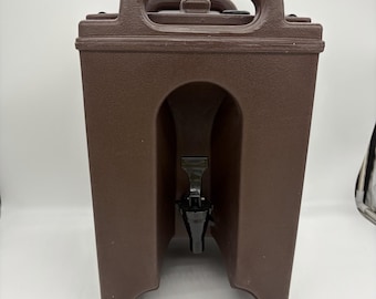 VTG Cambro 100LCD 1-1/2 Gallon Insulated Beverage Dispenser Container Brown USA