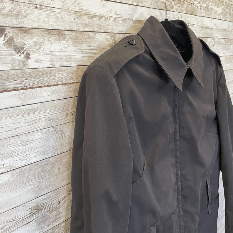 Vintage '87 Neptune Garment Co Womens 14L Jacket Army Black Removable Liner Vest image 10