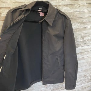 Vintage '87 Neptune Garment Co Womens 14L Jacket Army Black Removable Liner Vest image 3
