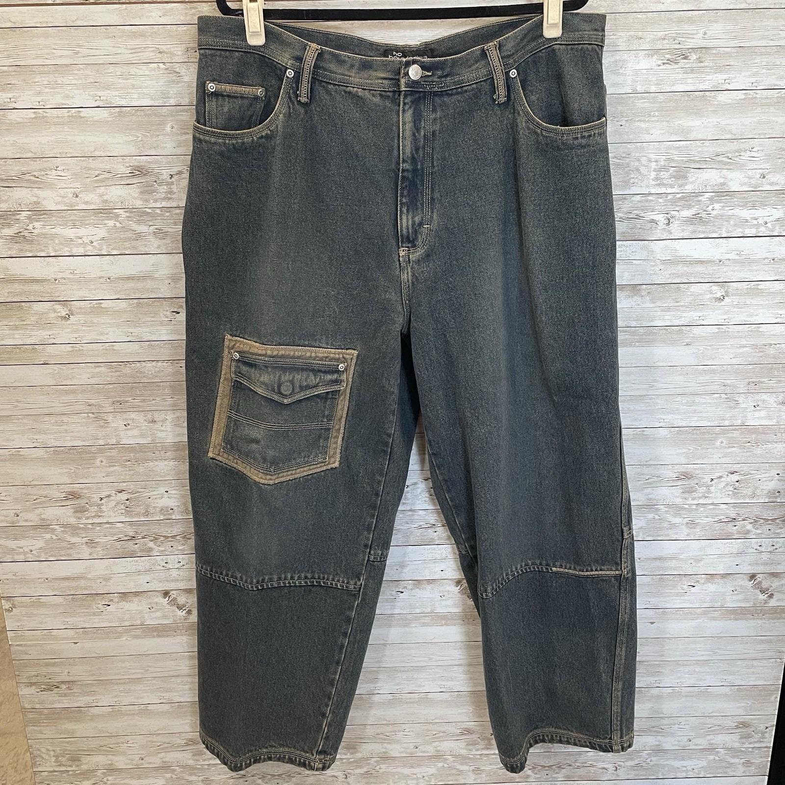 Jean Femme NOBO No Boundaries Noir Taille 15 M, Jambe Droite, Taille Mi-haute