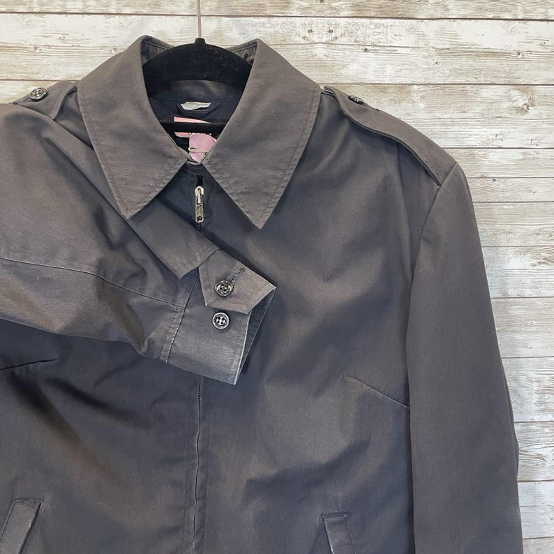 Vintage '87 Neptune Garment Co Womens 14L Jacket Army Black Removable Liner Vest image 1