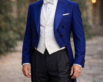 Men's Formal Tailcoat | Regency Wedding Suit for Groom | Victorian Style Attire | Custom Made Coat