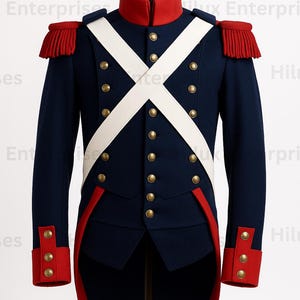 Kit uniforme da granatiere francese napoleonico su misura – redingote in lana blu scuro + spalline + pantaloni – rievocazione storica