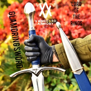 Glamdringzwaard van Gandalf, replicazwaard, handgemaakt zwaard, roestvrijstalen zwaard, zwaard met muurpest, kamerdecoratie, kerstcadeau,