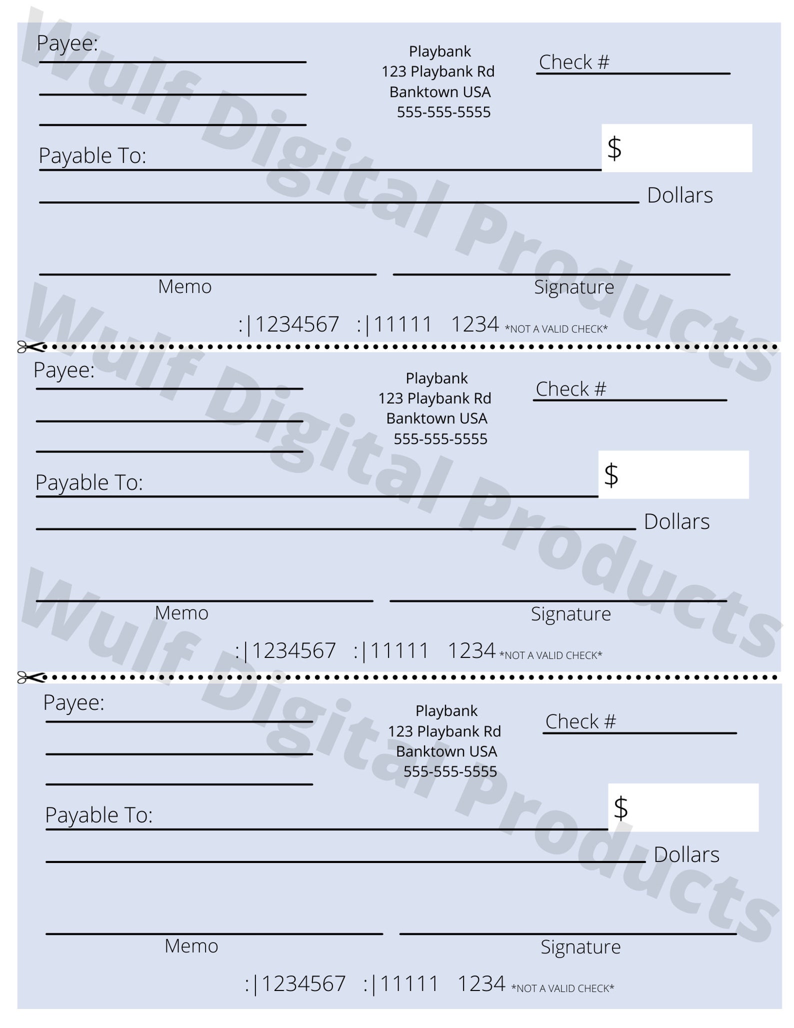 Printable Play Checks Printable Play Debit Card Printable Etsy Printable Play Checks Printable Play Debit Card Printable Etsy