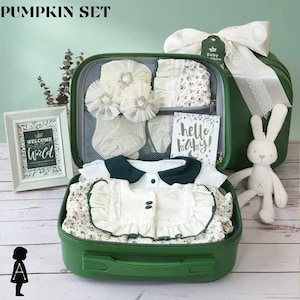 Baby-Mädchen-Geschenk, personalisiertes Baby-Geschenk-Set, Baby-Mädchen, maßgeschneiderte Neugeborenen-Geschenk, Babypartygeschenk, Babymitteilung, Geschenk für Kinder, Erinnerungsbox