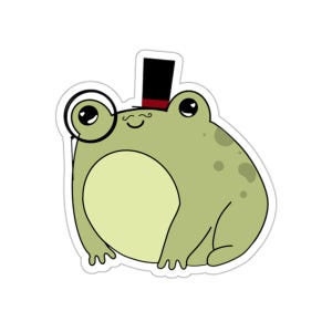 Niedliche Frosch-Aufkleber, perfekt für Planer, Laptops, Geschenke, Partygeschenke, Cartoons, Naturliebhaber