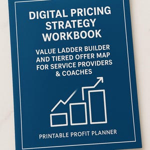 Arbeitsbuch zur Preisgestaltung für Coaches – Wertleiter-Vorlage, abgestufte Angebotskarte & Profit-Planer – Digitaler Download für Dienstleister