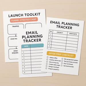 Launch-Toolkit für Etsy Verkäufer & Kreative - Funnel Road Map, E-Mail-Planer und Checkliste für die Angebotserstellung - druckbarer PDF-Download