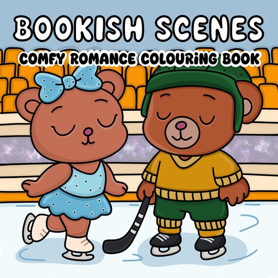Full Digital Bookish Romance Colouring Book | 40 Cute Romance Pages | Instant Download | Printable PDFs