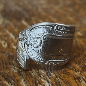 Boho Vintage Spoon Ring | Real Sterling Silver | Antique Silver Ring | Upcycled Jewelry | Handmade Vintage Ring