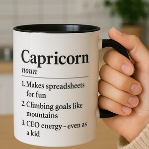 Personalized Zodiac Mug with Name - Custom Star Sign Gift for Her - Birthday Astrology Cup - Horoscope Coffee Mug - Celestrial Gift Ideas