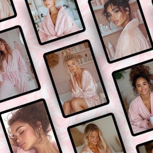 Imágenes de stock de estética rosa / Industria de la belleza / Creador de contenido / Imagen generada por IA / Pinterest / Instagram / Branding / Tablero de estado de ánimo
