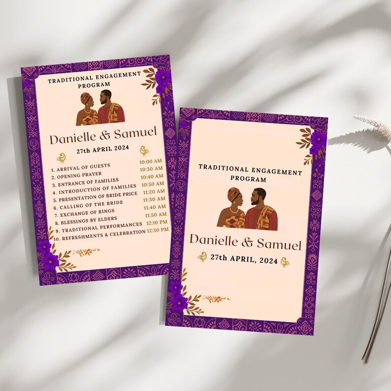 Ghanaian Traditional Engagement Program Template – Ghanaian Wedding ...