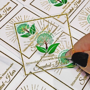 Custom Clear Stickers, Transparent Vinyl, White Ink, Waterproof, Die-Cut, Bulk Labels for Branding & Crafts – StickerTera