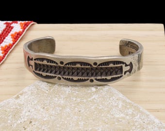 Heavy Emerson Bill Handmade Navajo Sterling Silver Cuff