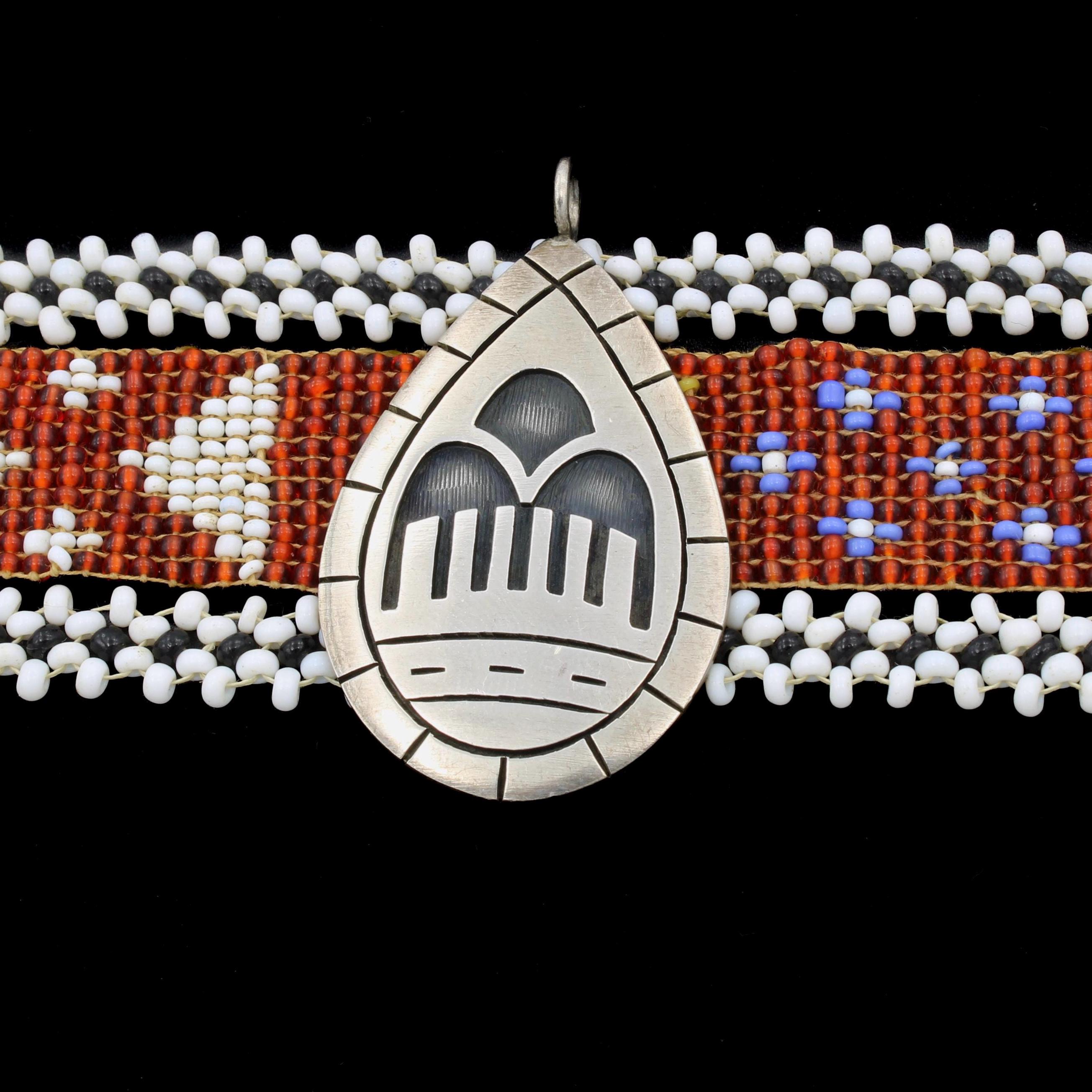 Benjamin Mansfield Hopi Sterling Silver Rain Cloud Overlay Native 