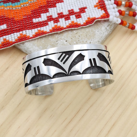 Hopi Silver bracelet Marcus Coochwykvia