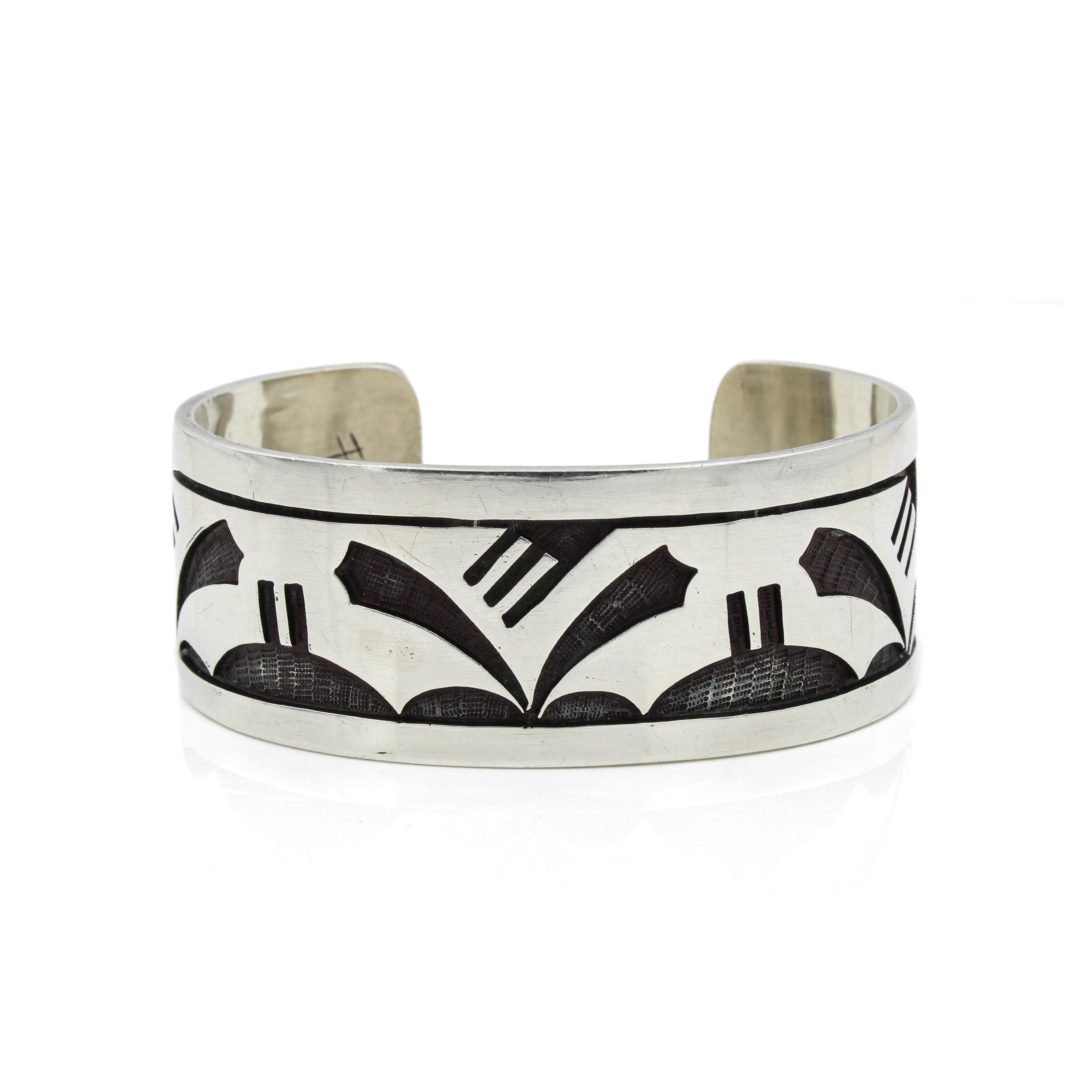 アクセサリー Hopi Silver bracelet Marcus Coochwykvia Marcus Coochwykvia Hopi Sterling Silver Water Waves bracelet