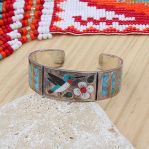 Zuni Signed Ruddell & Nancy Laconsello Sterling Silver Turquoise