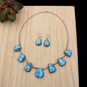 B Piaso Jr　ナバホ ターコイズ&シルバーネックレス B Piaso Jr Navajo - Etsy