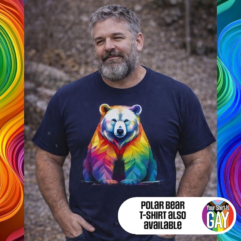 Funny Gay Bear Pride Tee: Feral Outside, Soft Inside - Comfort Colors Shirt image 16