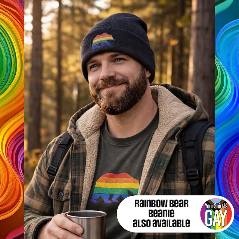 Funny Gay Bear Pride Tee: Feral Outside, Soft Inside - Comfort Colors Shirt image 12