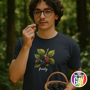 Chemise Blackberry Pride - T-shirt graphique fruité, haut Gay Fruit amusant