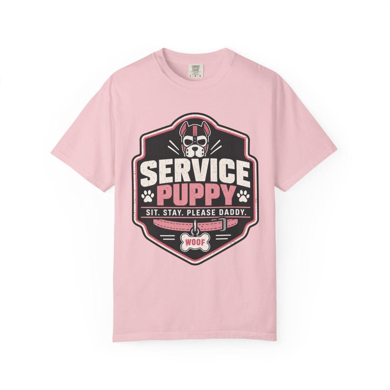 Charge 1 von 6 | T-Shirt mit Servicehund-Motiv: Blau, Rosa und Lila Blossom