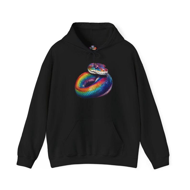 Rainbow Python Pride Hoodie LGBT Graphic Sweatshirt LGBTQ Clothing Gift Black